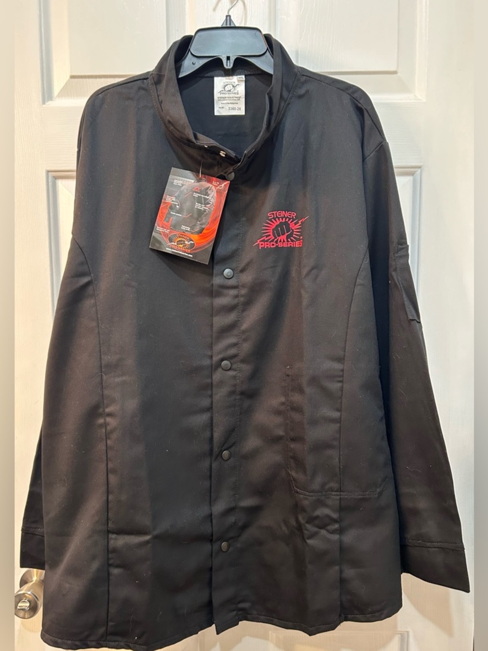 Steiner 1160-2X 30" 9oz. Black FR Cotton Welding Jacket 2X-Large